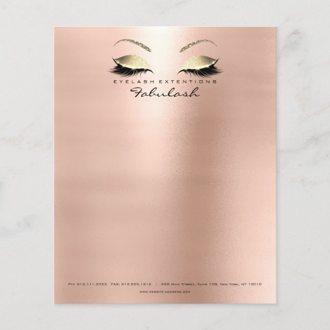 Beauty Smala Lash Makeup Stylist Eyebrows Flygblad (Framsidan)