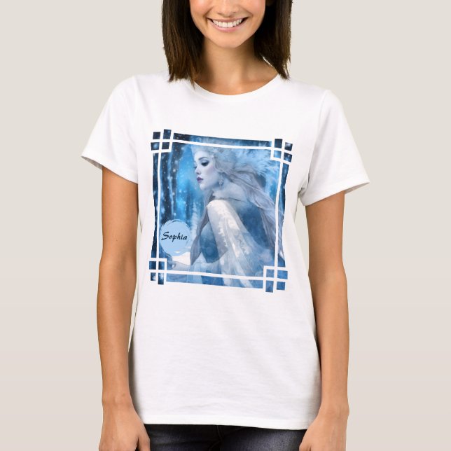 Beauty Snö Queen i Winter Wonderland, fryst T Shirt (Framsida)