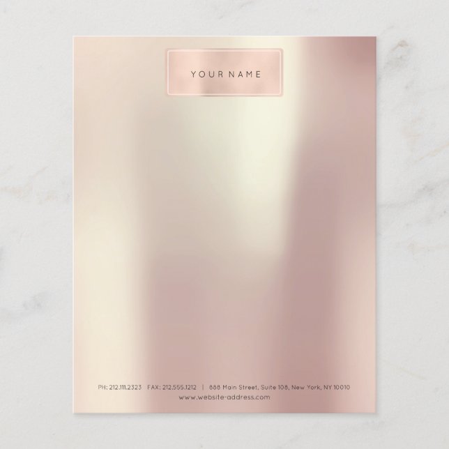 Beauty SPA Beauty Brev Head rosa ros Flygblad (Framsidan)