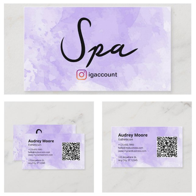 Beauty Spa Esthetician Visitkort (Beauty Spa Esthetician Business Card
)