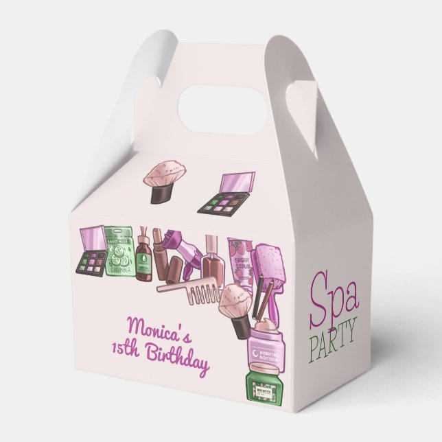 Beauty spa födelsedagsfest presentaskar (Framsidan Sidan)