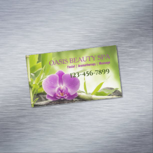Beauty SPA Salon Aromaterapi Massage Therapist Magnetiska Visitkort