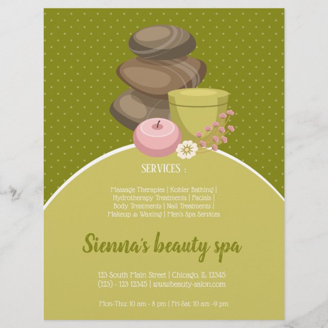 Beauty spa salon reklamblad (Framsidan)