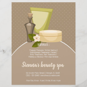 Beauty spa salon reklamblad