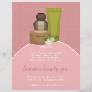 Beauty spa salon reklamblad