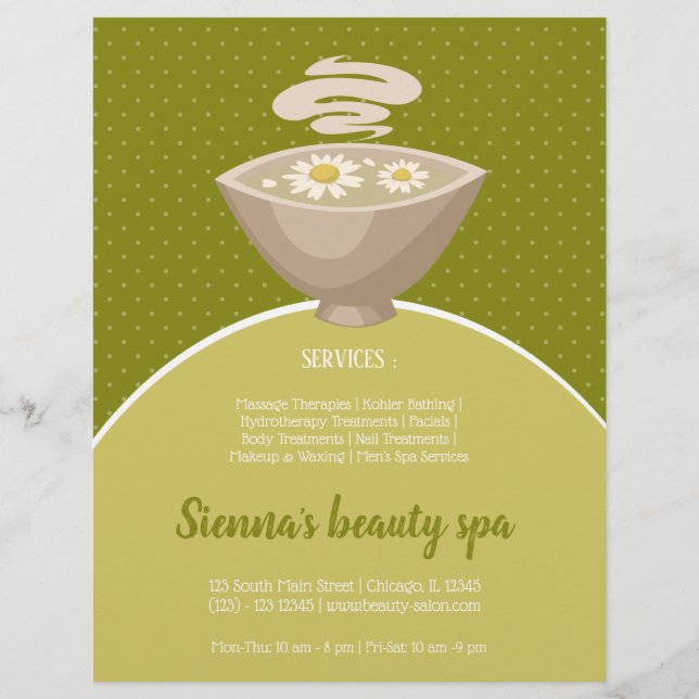 Beauty spa salon reklamblad (Framsidan)