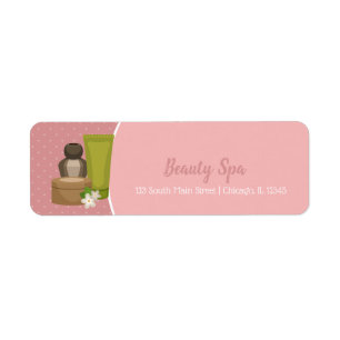 Beauty spa salon returadress etikett