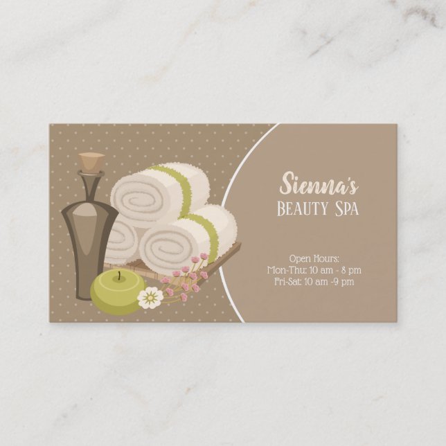 Beauty Spa Salon Visitkort (Framsida)