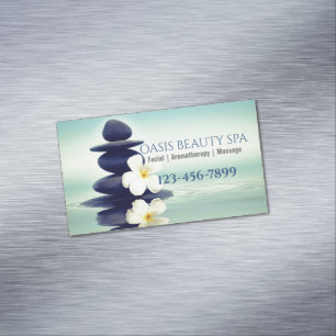 Beauty SPA Zen Aromatreatment Massage Therapy Magnetiska Visitkort