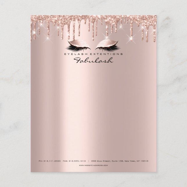 Beauty Sparkly Lash Makeup Stylist Eyebrows Flygblad (Framsidan)