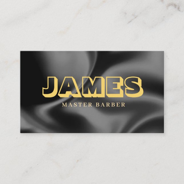 Beauty Studio Barber Business Card Visitkort (Framsida)