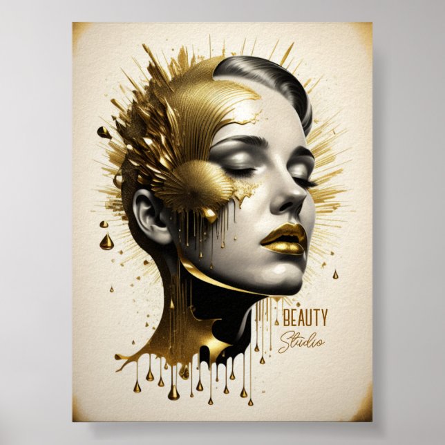 Beauty studio editable Commercial Poster (Framsidan)