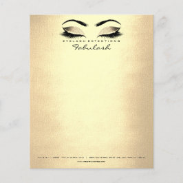 Beauty Studio Lash Makeup Stylist Artist Guld Flygblad