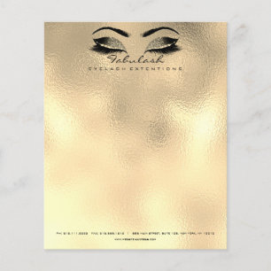 Beauty Studio Lash Makeup Stylist Artist Guld Flygblad