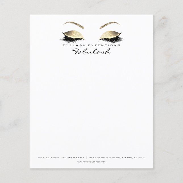 Beauty Studio Lash Makeup Stylist Eyebrows Flygblad (Framsidan)