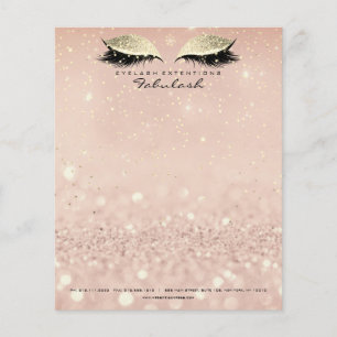Beauty Studio Lash Makeup Stylist Guld Flygblad