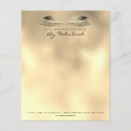 Beauty Studio Lash Makeup Stylist Guld Metall Flygblad