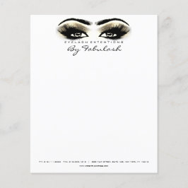 Beauty Studio Lash Makeup Stylist Guld Öga White Flygblad