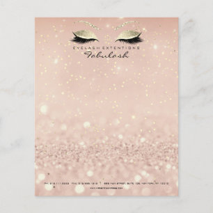 Beauty Studio Lash Makeup Stylist Guld Smala Flygblad