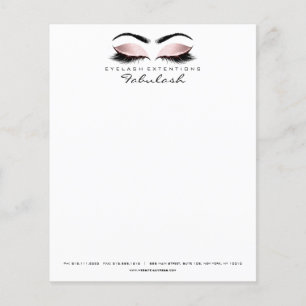 Beauty Studio Lash Makeup Stylist Rosa White Flygblad