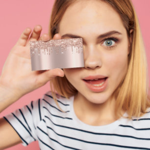 Beauty Studio Spa Lash Ro Guld Drips Spark Visitkort