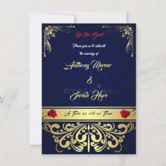 Beauty & the Beast Wedding Invitation Inbjudningar