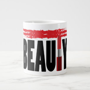 Beauty Typography Lipstick Jumbo Mugg