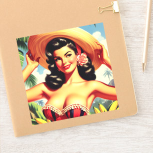 Beauty Vintage Latina Pin-up Klistermärken
