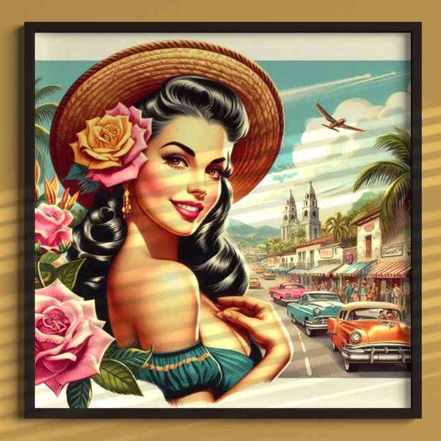 Beauty Vintage Woman Illustration Poster (Skapare uppladdad)