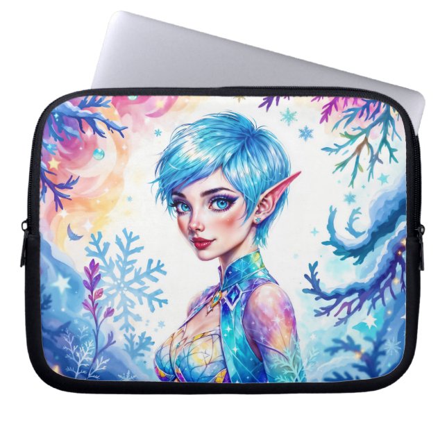 Beauty vinterelf-anchanted frost Queen art Laptop Fodral (Framsidan)