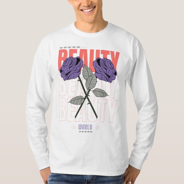 Beauty World Shirt - Gothic Ro Aesthetic Design T (Framsida)