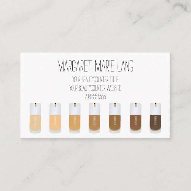 Beautycounter Hand-draget Skin Twin-Affärskort Visitkort (Framsida)