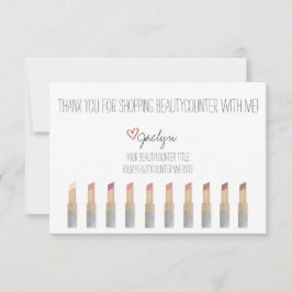 Beautycounter Hand-draget tackkort Tack Kort