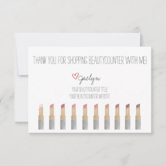 Beautycounter Hand-draget tackkort Tack Kort