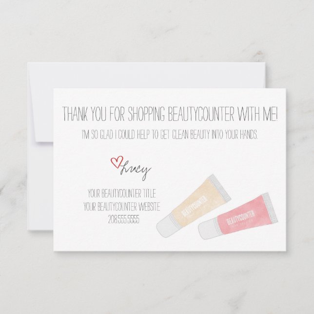 Beautycounter Hand-made Jellies - tackkort Tack Kort (Framsida)