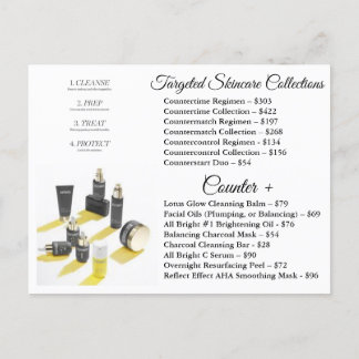 Beautycounter Skincare regimer Inbjudan Vykort