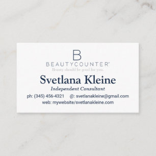 Beautycounter visitkortar, aldrig listakorten visitkort