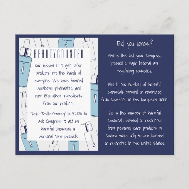 Beautycounter-vykort Helg Vykort (Framsida)