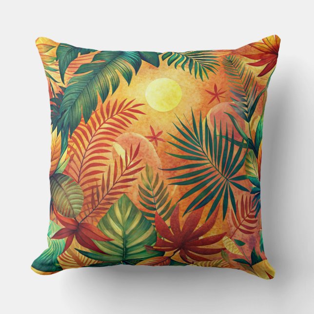 Beautyful Tropical  Pattern  Design Kissen Kudde (Framsida)
