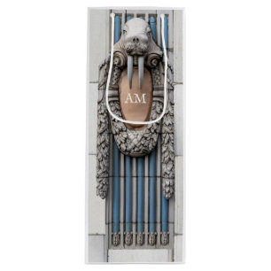 Beaux Arts Walrus Sculpture Anpassningsbar Monogra