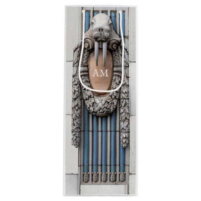 Beaux Arts Walrus Sculpture Anpassningsbar Monogra (Framsidan)