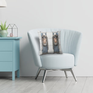 Beaux Arts Walrus Sculpture Anpassningsbar Monogra Kudde