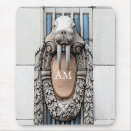 Beaux Arts Walrus Sculpture Anpassningsbar Monogra Musmatta