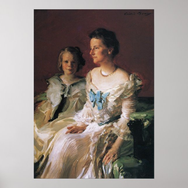 Beaux - Fru Theodore Roosevelt och dotter Ethel Poster (Framsidan)