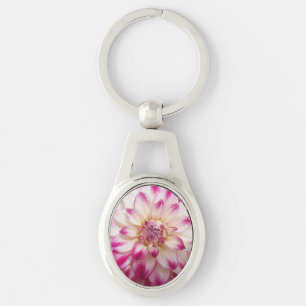 Beaux’Gaye Elise Beda’, ’Rosa Flower’, Bags Ovalt Silverfärgad Nyckelring