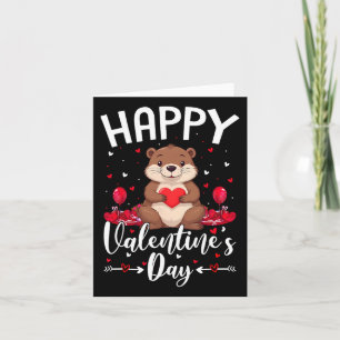 Beaver Alla hjärtans dag Kärlek Hearts Beaver Val Kort