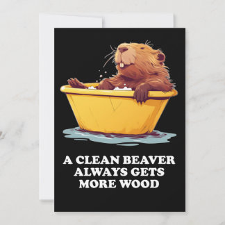 Beaver Älskare Bath Inbjudningar