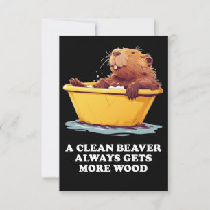 Beaver Älskare Bath Tack Kort