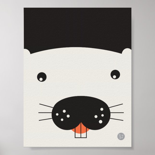 Beaver Ansikte Poster - 11 x 8,5 tum (Framsidan)