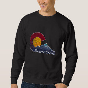 Beaver Bäck Colorado Flagga Inspired Lång Ärmad Tröja